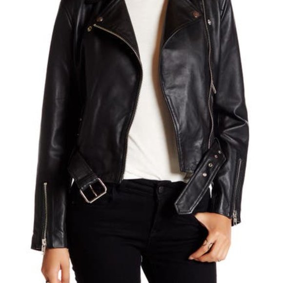 Walter Baker Allison Leather Moto Jacket S - Picture 6 of 8